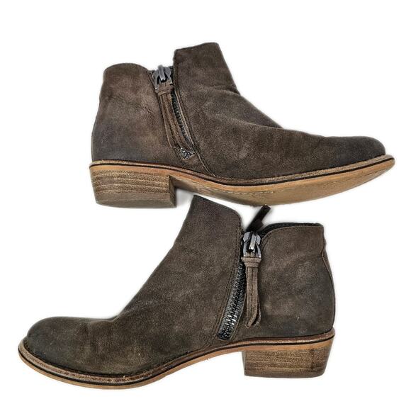 Gianni Bini A-Lister Double Zip Closure Suede Leather Heel Booties 6.5 - Picture 1 of 9